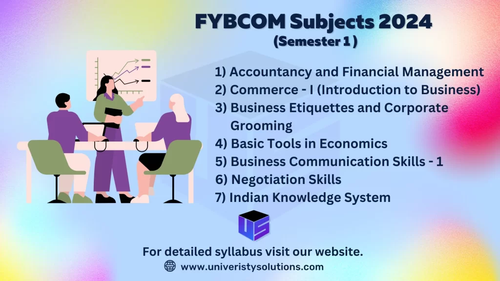 FYBCOM Subjects 2024 (Semester 1)