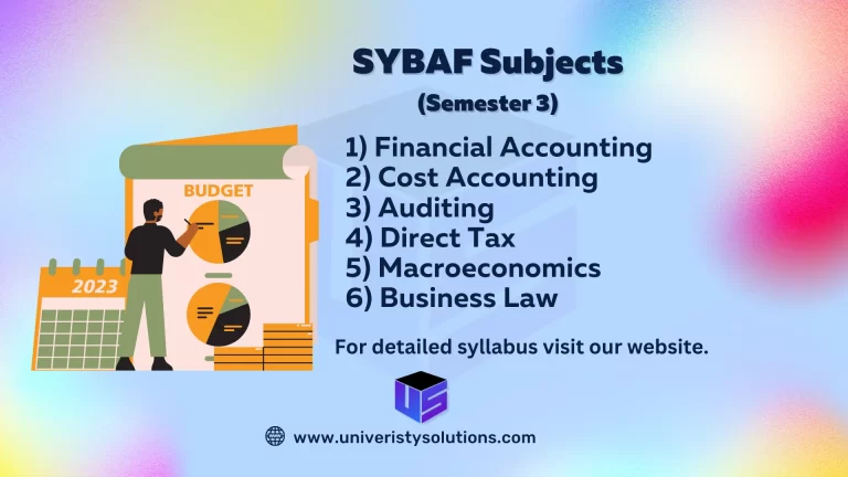 SYBAF Subjects – Mumbai University | Semester 3 & 4