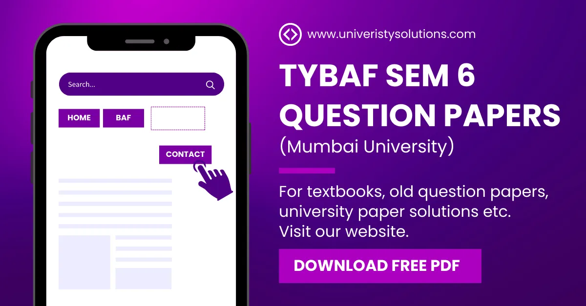 Financial Management TYBAF Sem 6 Question Paper