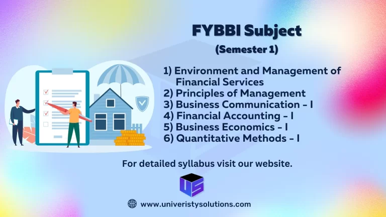 FYBBI Subjects | Semester 1 & 2 – Mumbai University