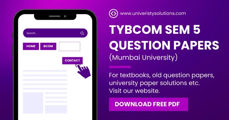 TYBCOM SEM 5 Commerce Question Paper | Download free pdf | Mumbai University