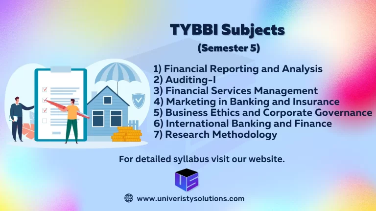 TYBBI Subjects – Mumbai University | Semester 5 & 6