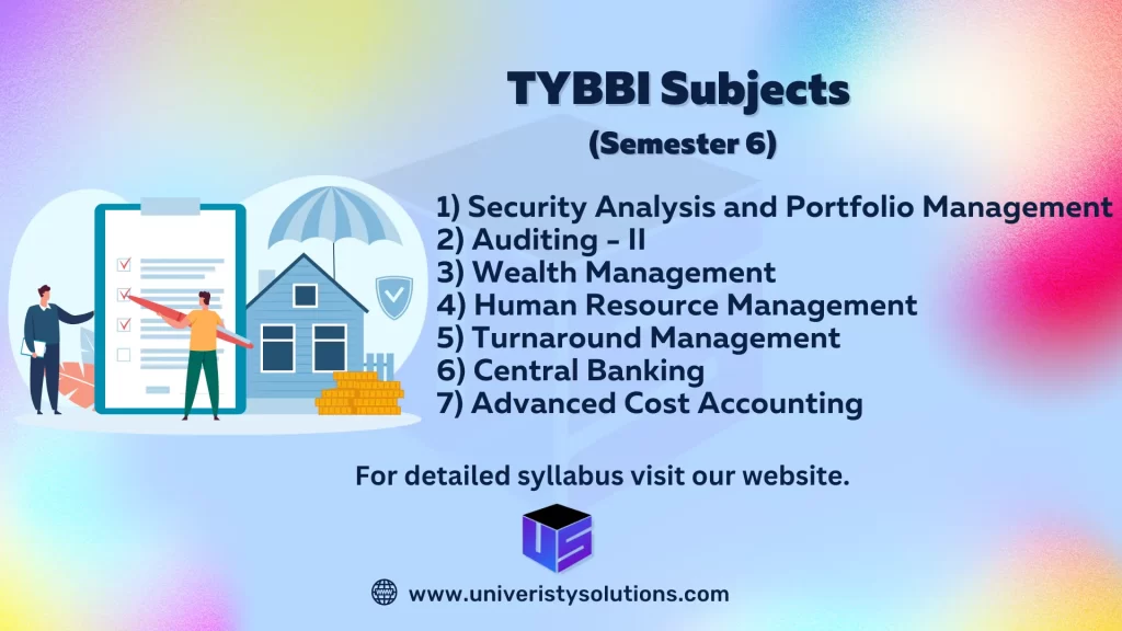 TYBBI Subjects Semester 6