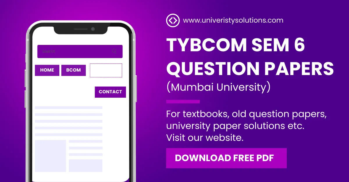 Financial Accounting TYBCOM SEM 6 Question Paper 2023