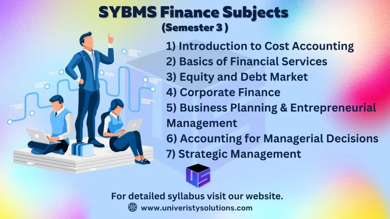 SYBMS Finance Subjects | Syllabus of Semester 3 & 4 – Mumbai University