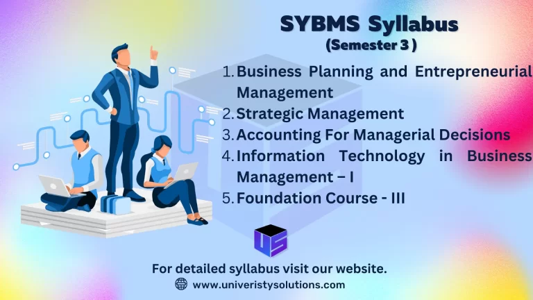 SYBMS Syllabus – Semester 3 & 4 – Mumbai University