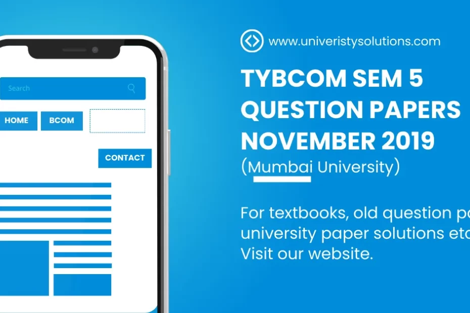 TYBCOM Sem 5 Question Papers November 2019