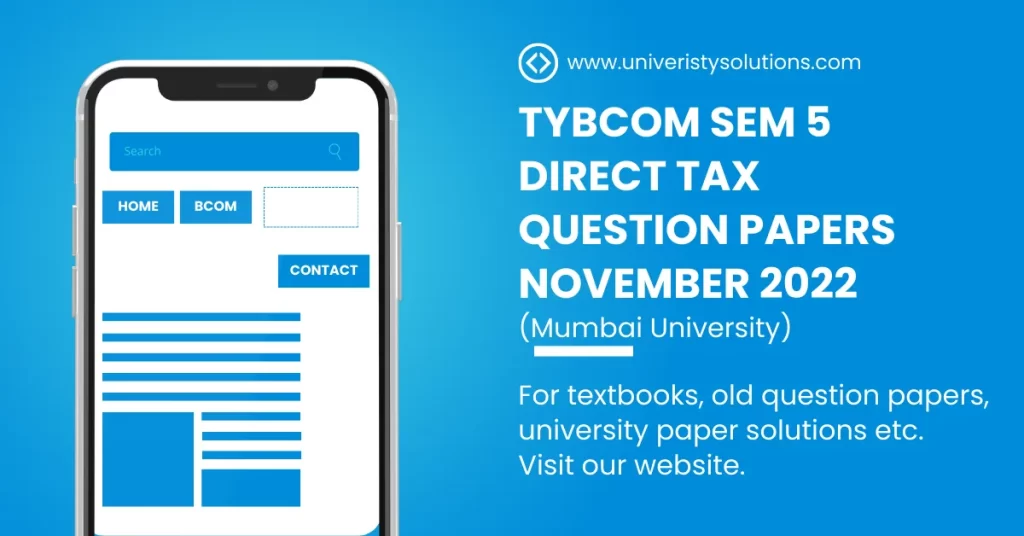 TYBCOM Sem 5 Direct Tax Question Paper 2022