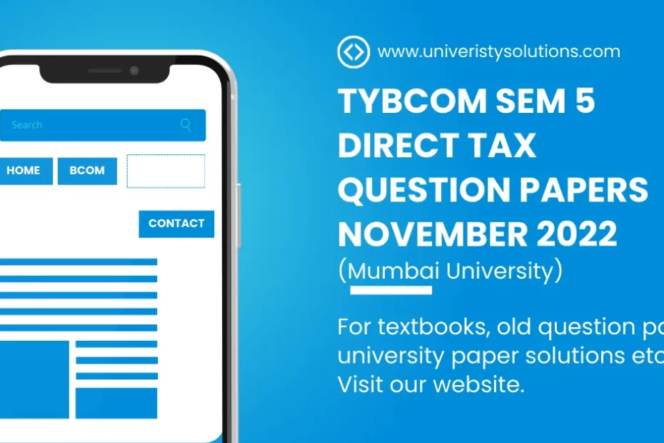 TYBCOM Sem 5 Direct Tax Question Paper 2022