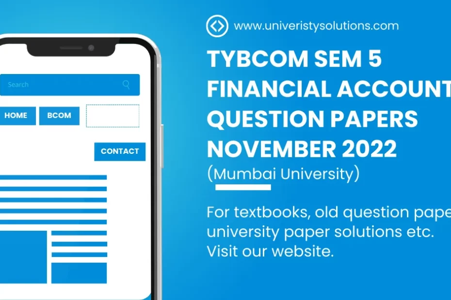 TYBCOM Sem 5 Financial Accounting Question Paper 2022