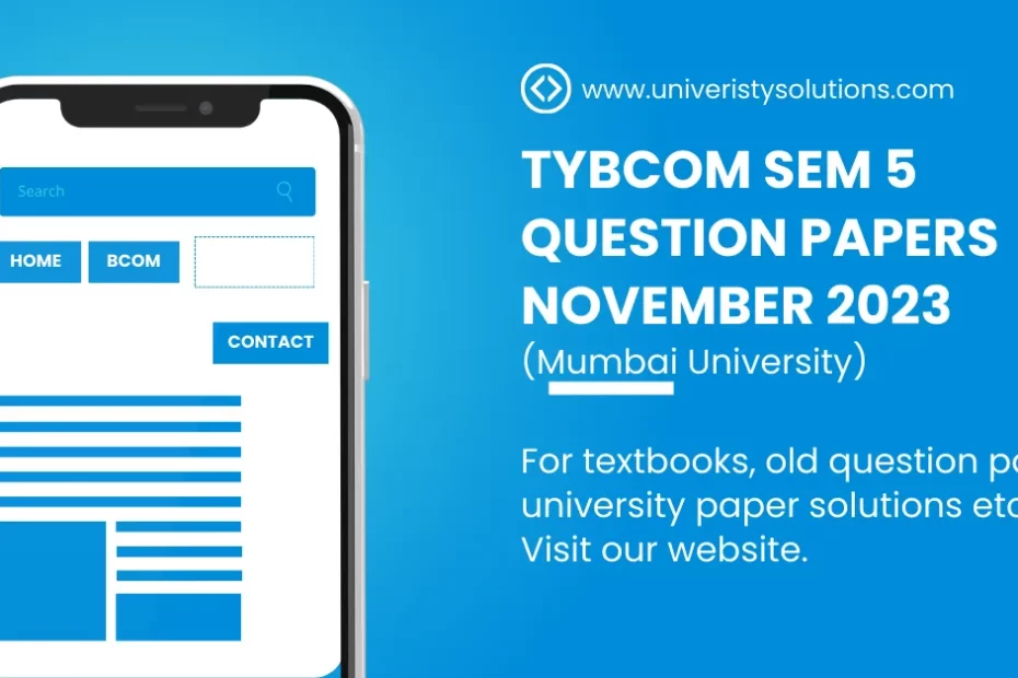 TYBCOM Sem 5 Question Papers November 2023